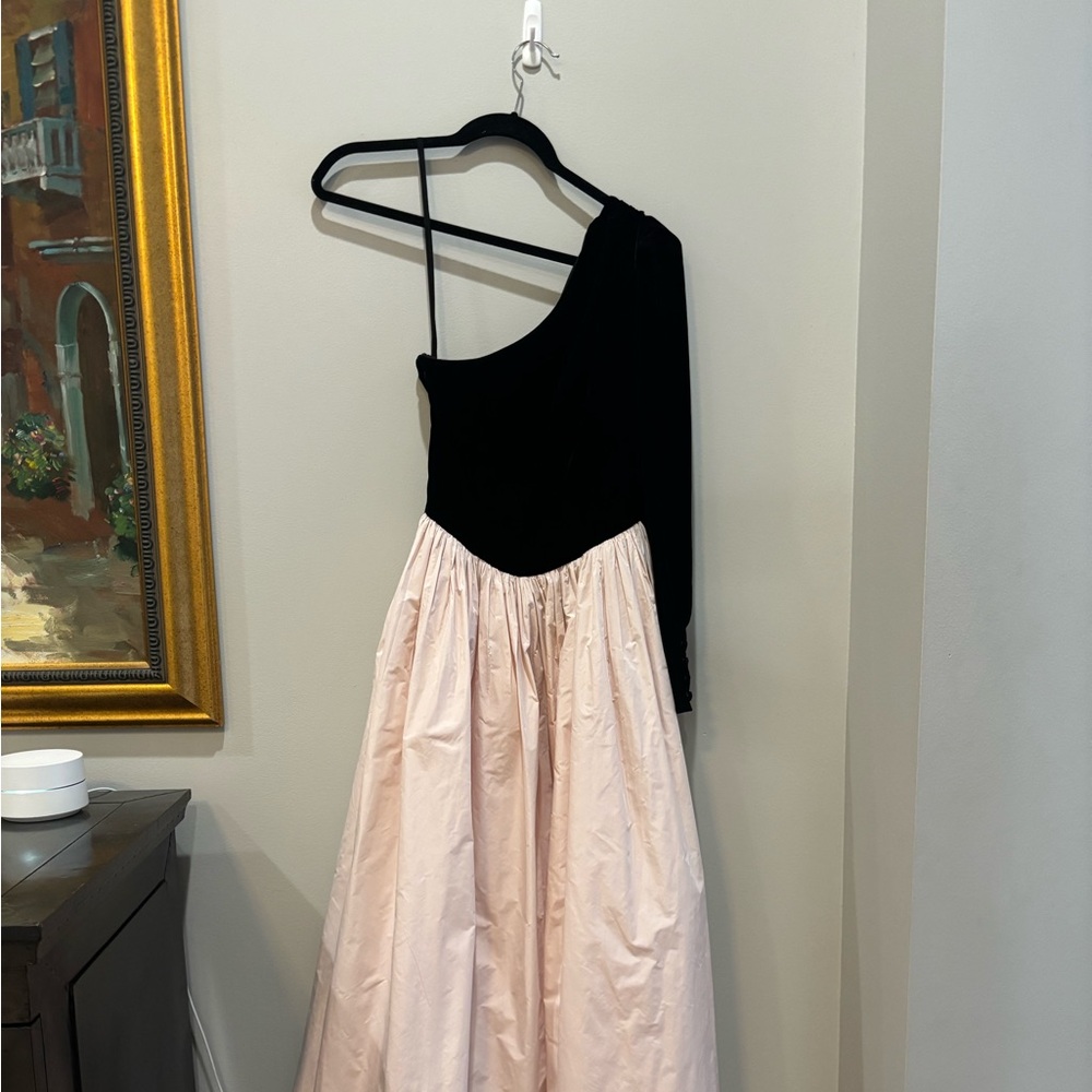 ANTONIO MELANI Black and Pink Maxi Dress Born on Fifth Blair